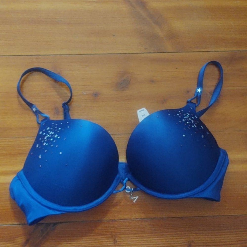 Victoria's Secret Add a Cup Rhinestone Pushup Bra